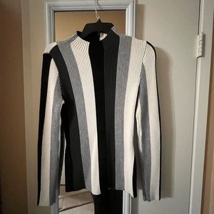Black white and gray INC sweater size medium